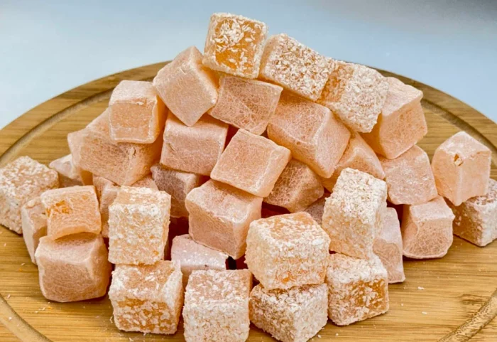 Delicia de Naranja, dulce turco tradicional con intenso sabor a naranja y textura suave.