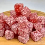 Delicia de Cereza, dulce turco tradicional con intenso sabor a cereza y textura suave.